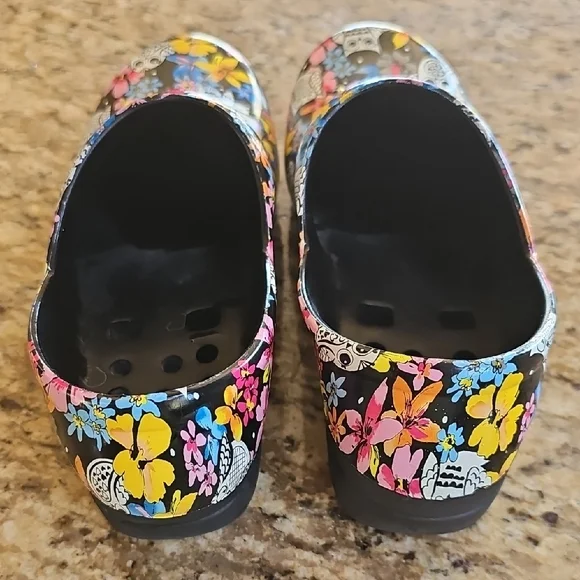 Anywear Nurse Slip Resistant Owl Print closed back Clogs Women 11 Men  9 unisex - Picture 13 of 14